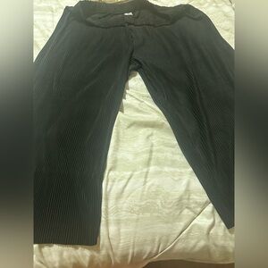 ASOS DESIGN plisse wide culottes in black size 14